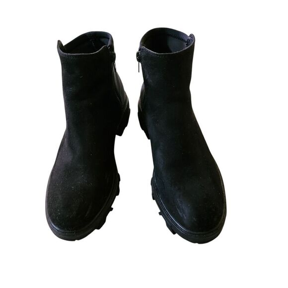 Unisa Boots Womens 7 M Black Wadi-M Ankle Booties Heels Casual Suede Zipper - Picture 1 of 8